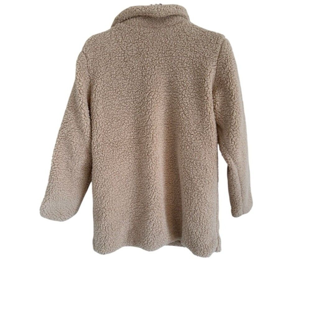 Jason Maxwell Sherpa Lightweight jacket | Size Medium | Tan Cream Clasp closure - Picture 2 of 9
